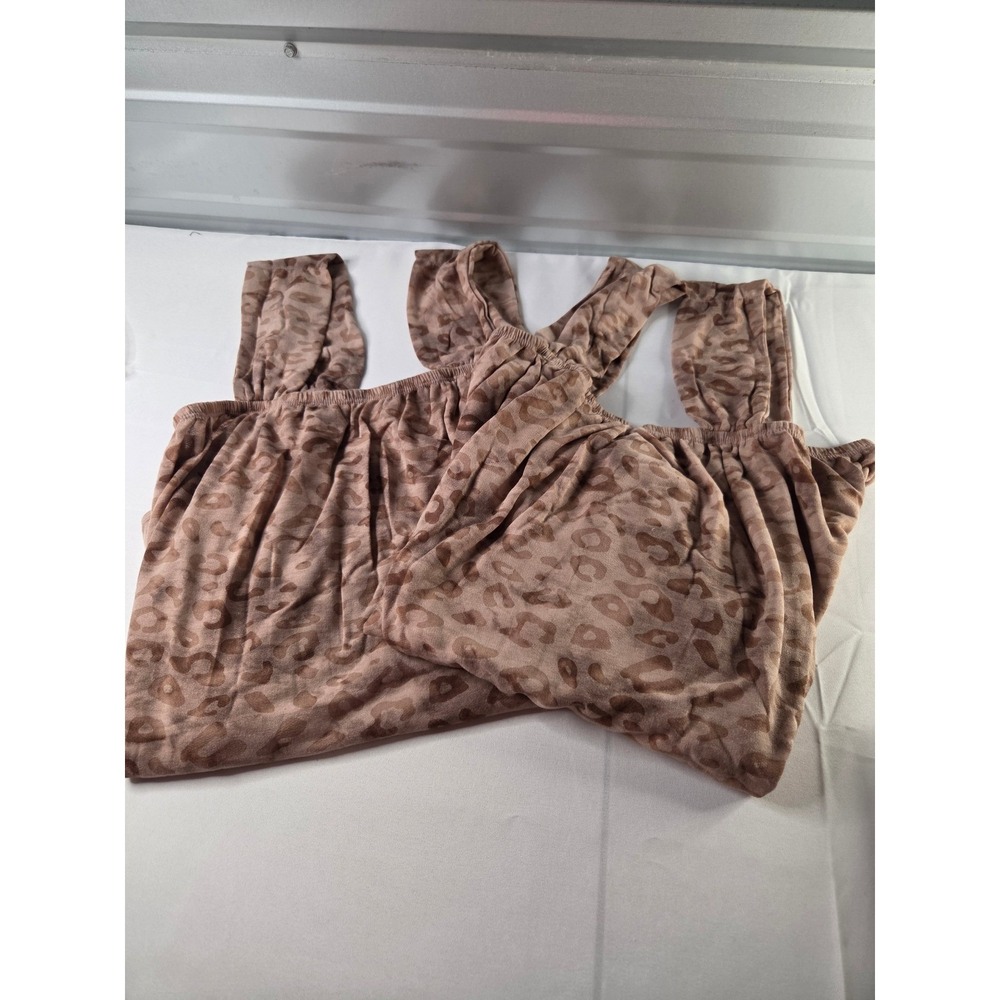 Oddy Women's Red Bean Leopard Print Camisole Tank Top 2 Pack Size 2X